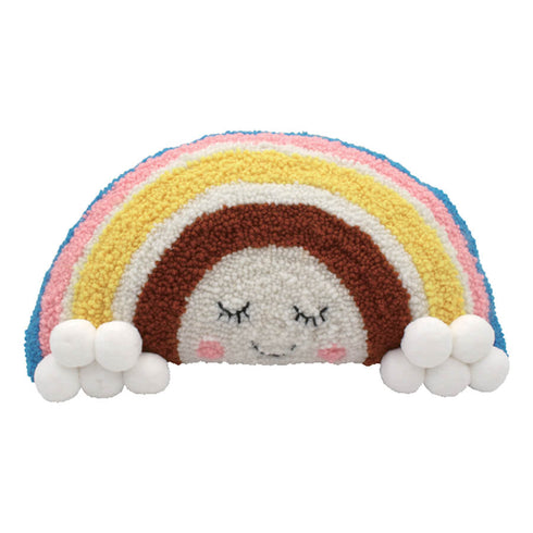 Make Your Own Punch Needle Pillow DIY Kit - Rainbow Smile
